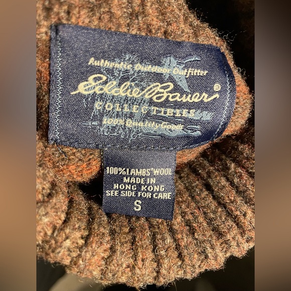 Eddie Bauer CollectWool Sweater Sz S - Picture 4 of 4